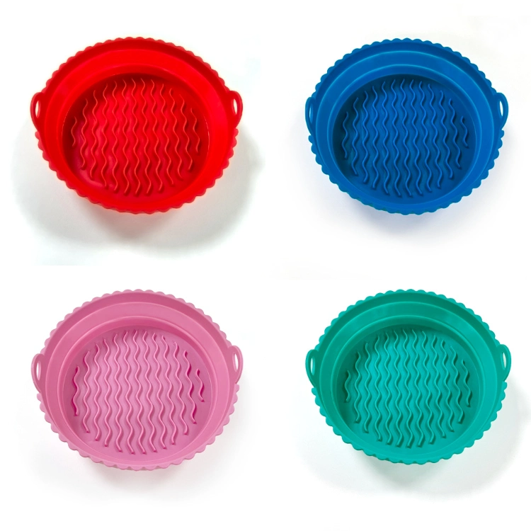 Reusable Air Fryer Silicone Liners Round Food Safe Non Stick Air Fryer Basket Kitchen Appliance