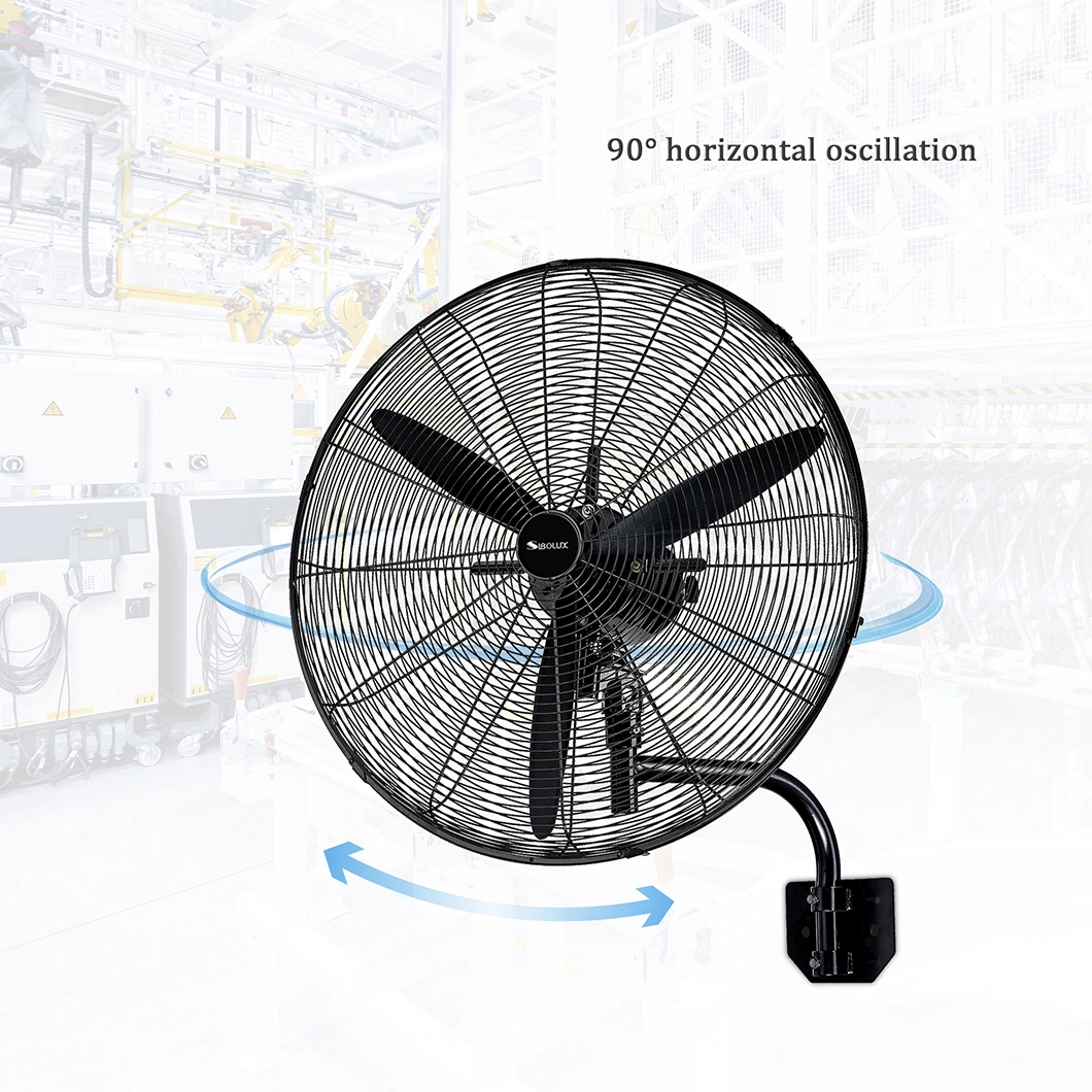 Commercial Wall Fan 20 Inch Industrial Wall-Mounted Fan Blade Metal Ventilation Fan with Remote