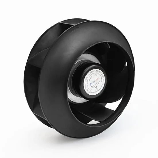 Ventilatore centrifugo curvo all'indietro BLDC con motore a rotore esterno DC 24V 48V da 175 mm per apparecchiature di ventilazione, purificatore d'aria