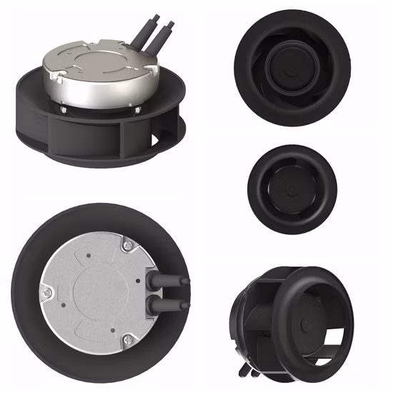 Ventilatori centrifughi EC da 280 mm 700 W 3800 m3/H curvi all'indietro per la ventilazione di edifici commerciali (K-EC280-R230-32)