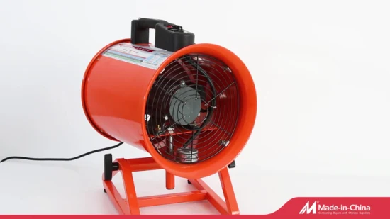 Ventilatore industriale portatile ad alta velocità da 200 mm con 2600 giri/min e flusso d'aria potente